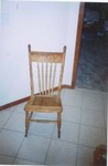 Lucy Bundy's rocking chair is in the possession of descendants of her son William. Lucy told her granddaughter Mary that this chair was handed down to her from her adoptive parents, Benjamin and Ida Boughton. (Original: Mary MacLeod)