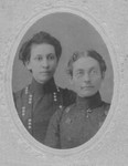 Lucy Whaley and her Aunt Ida ("Idie") Boughton.  Lucy was raised by the Boughton family, who took her in when she was three years old.  (Both of Lucy's parents died in a typhoid epidemic.)  Ida was herself adopted, and grew up as a step-sister of Bertha Segar in the George Segar household. (Original: Manda Baldwin.)