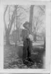 William the cowboy with his banjo, 1925-1930. (Original: Debbie Mcgalin)