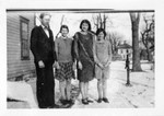 William, Florence, Ruth, and Beulah, beside the 612 South Garden St. house in Lake City, circa 1928-1929. (Original: Janet Lucius)