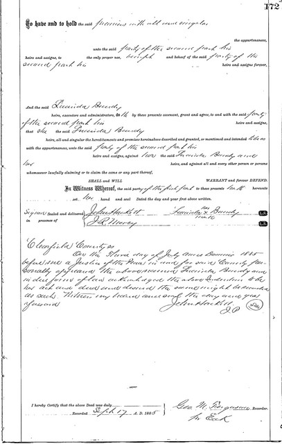 Lucinda Bundy Deed, cont.