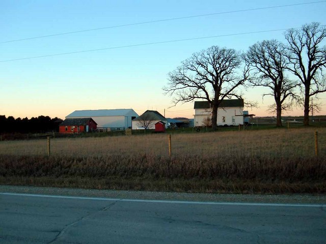 These buildings are on the farm originally homesteaded by William Bundy.  It is just west of Francis Bundy's farm and across the road.  44.36821,-92.401 (Photographed by Bob Hart, November 2004)
