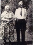 Alex LaBathe and Marie on their 45th wedding anniversary, 1938.  (Original: Alice Robinson)