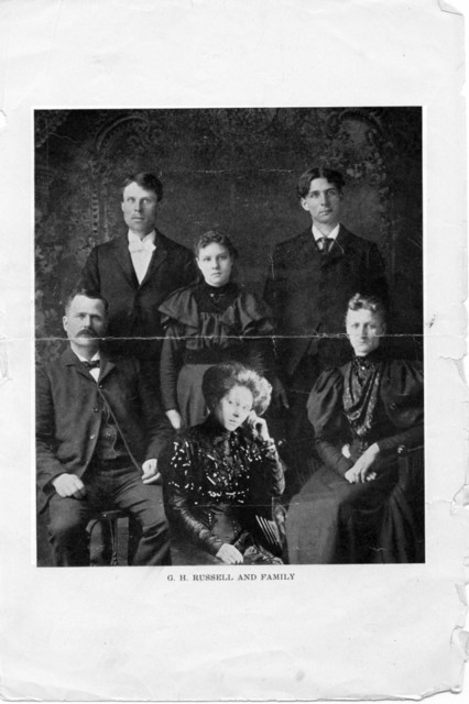 George H. Russell and his family, from the 1920 History of Wabasha County.