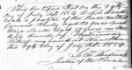 Marriage record for Cyrenus Whaley and Eliza Soules at Waukon, Allamakee County, Iowa. "This certifies that on the 29th day of July A.D. 1854 J.L.G Woodcock a Justice of the Peace united Cyrenus Whaley aged 30 years and Eliza Saulls aged 17 years in the Holy Bonds of Matrimony Witness my hand at Waukon this 29th day of July A.D. 1854. L.G. Woodcock Justice of the Peace"
