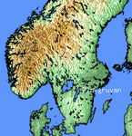 Map showing location of Zinkgruvan, Sweden. Permission for use in Winberg book from Carl Rosenberg of Falling Rain Genomics, Inc.