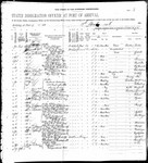 Page 2 of the ship's manifest.  Fred's information continues on line 22.