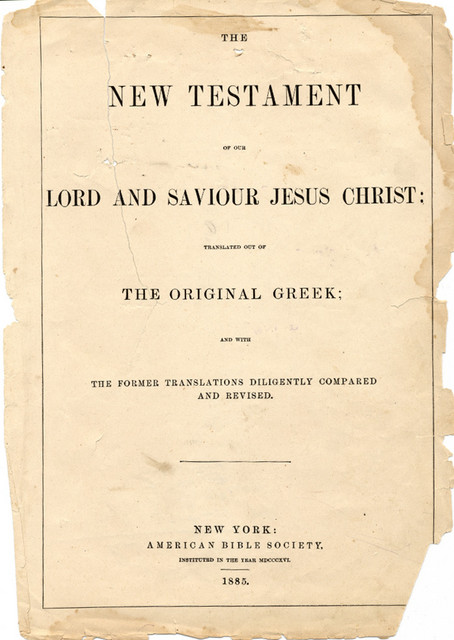 This bible record was found in a box held by Florence's descendant Debbie Mcgalin. Fastened to this bible record with a paper clip were the articles from History of Wabasha County about the Bundy and Russel families, with "Ruth" written on the back of the pages (see these pages in a different album within Francis and Lucy's folders).  Also in the box was a poem book Lucy wrote for her daughter Ruth, as well as sympathy cards given to Ruth when Lucy died. Thus, it appears this material was passed by Bud to Debbie's mother Pat upon Ruth's death in 1982. (Original: Debbie Mcgalin)