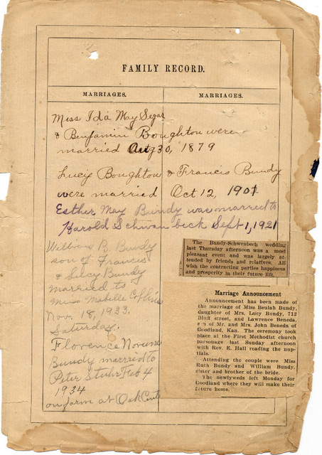 Note that Lucy recorded her own surname as Boughton, but her name was actually Lucy Whaley. She was raised by the family of Benjamin Boughton and his wife Ida Segar after being orphaned.