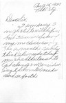 15 August 1927: Letter (assumed from Ruth based on process of eliminatio) supporting Lucy's petition, but for $100 instead of $150.