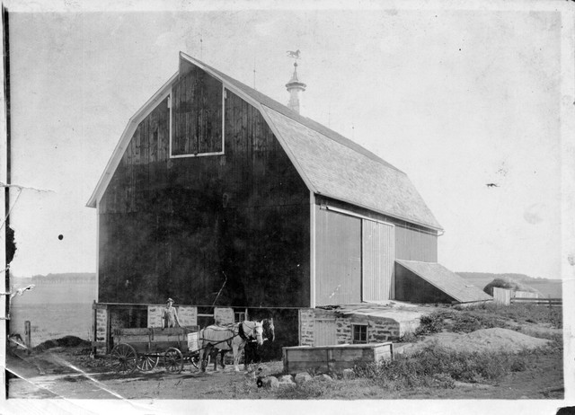 The barn built by Francis on his farm. (Original: Janet Lucius)