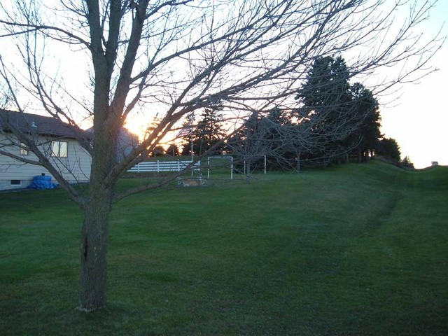 The portion of the Oak Center farm behind the house, 44.36805,-92.406167 (Photographed by Bob Hart, November 2004)