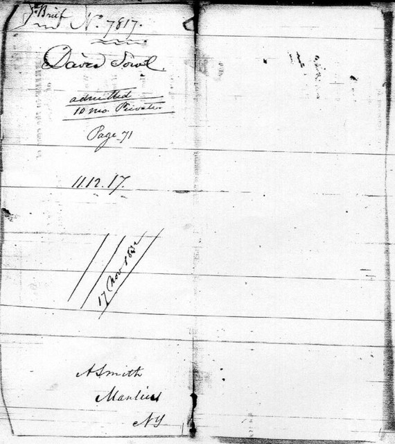 17 November 1832. Presumed to be the cover sheet for the Briefing Sheet (Brief 7817), which follows.